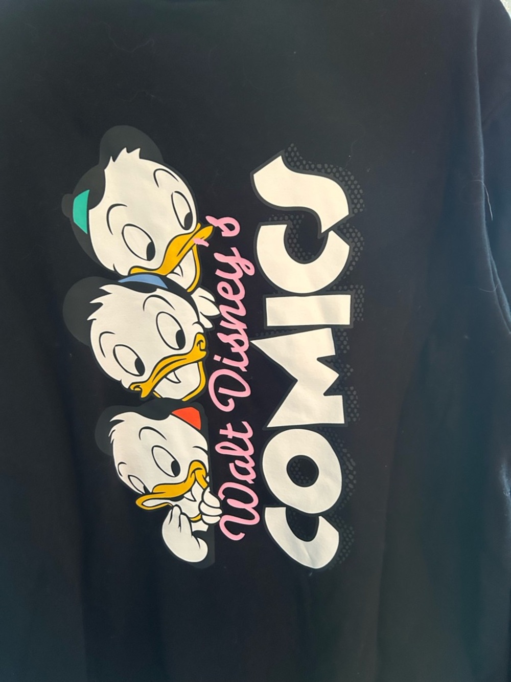 H&M Disney Unisex Donald Duck Black Crewneck Sweater - Picture 7 of 8